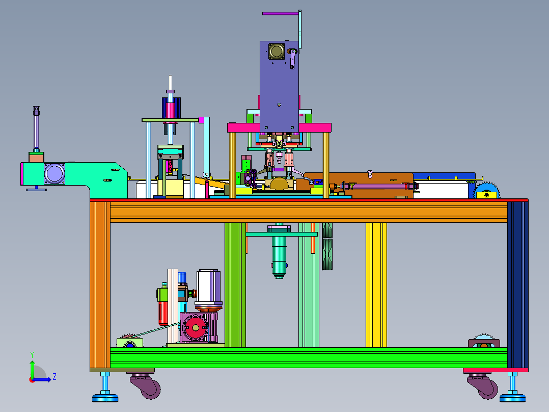 一次性口罩耳带焊接高速产线左视图