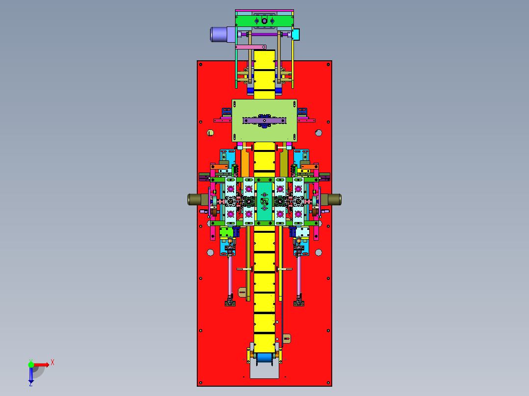 一次性口罩耳带焊接高速产线俯视图