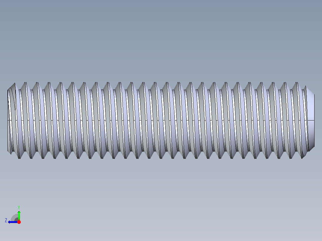 UNC 平头紧定螺钉-UNC SET SCREW 0.500 x2.000.STEP右视图