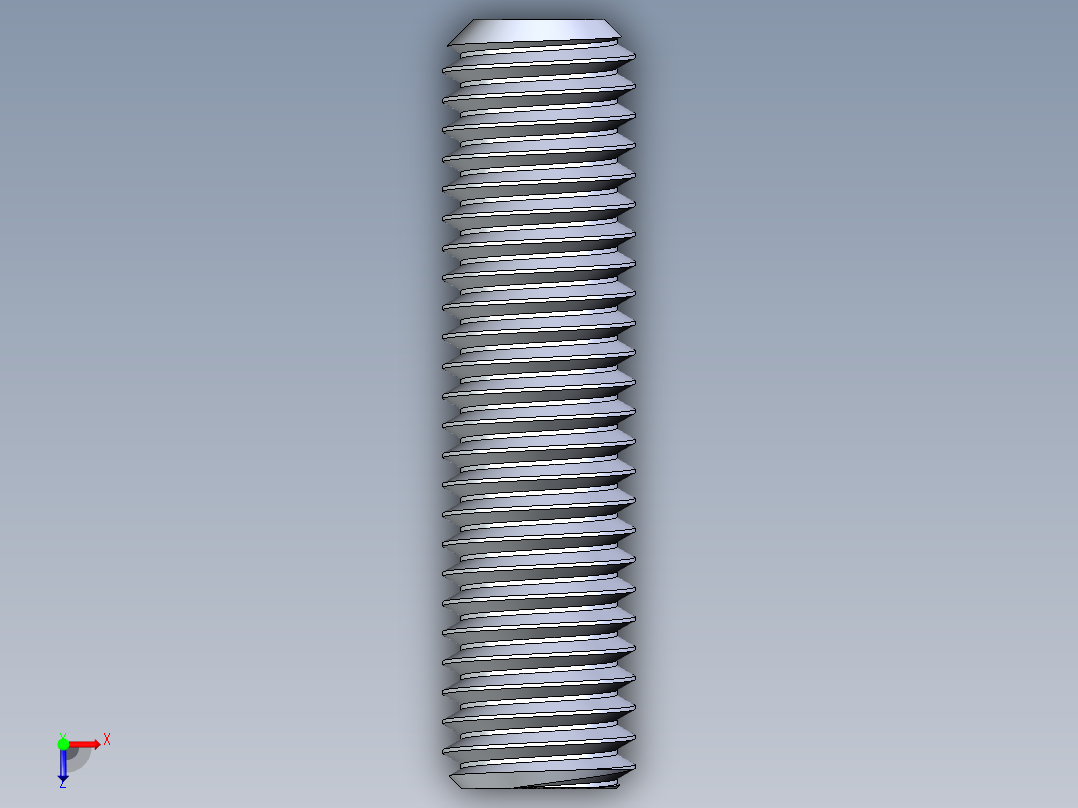 UNC 平头紧定螺钉-UNC SET SCREW 0.500 x2.000.STEP俯视图