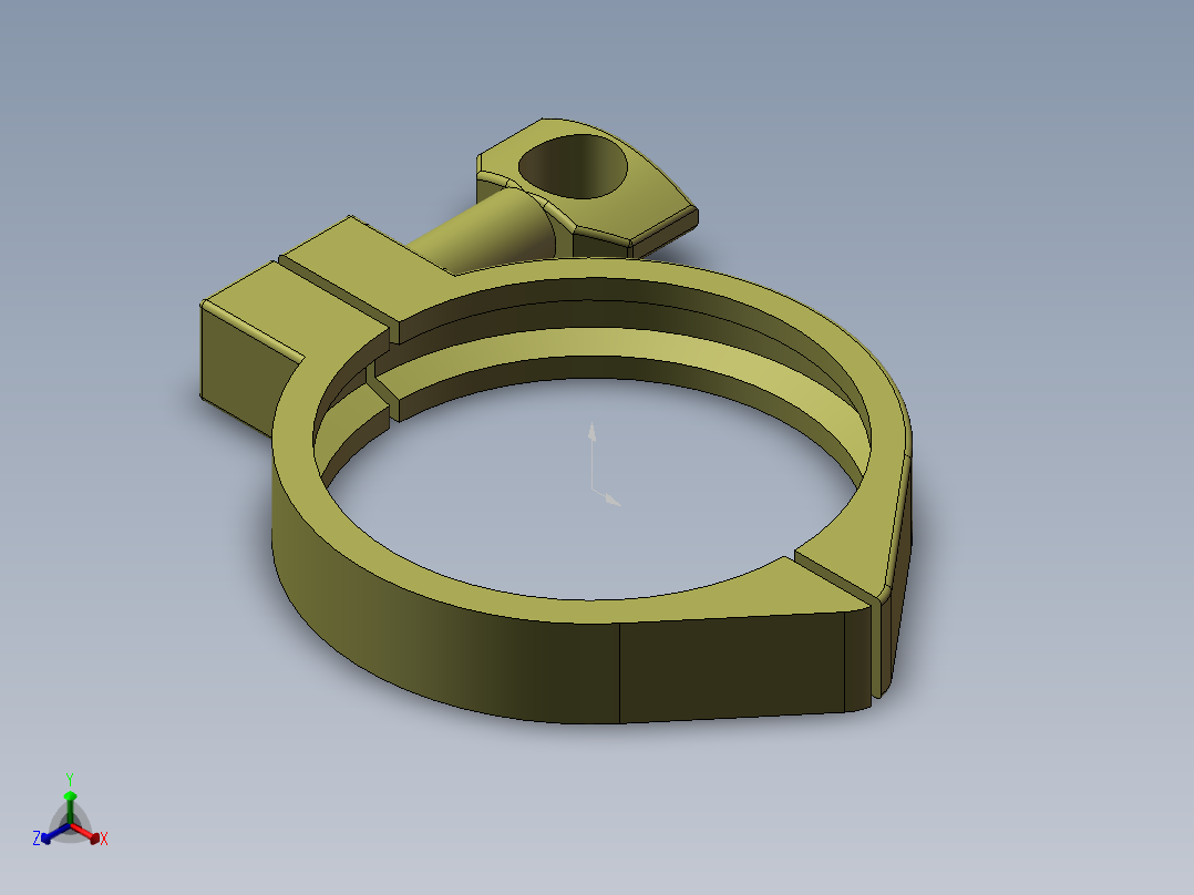 3寸卡箍正等轴测图