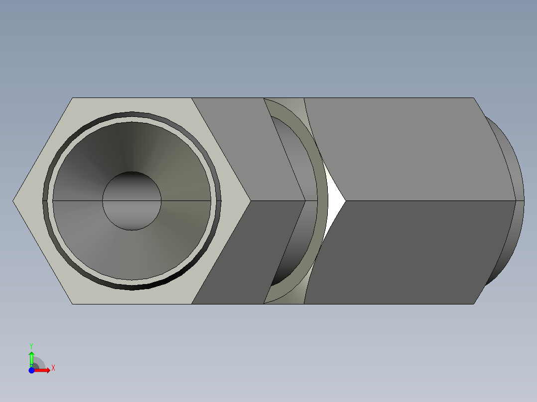卡套式工业通用硬管接头3_vbu-s前视图
