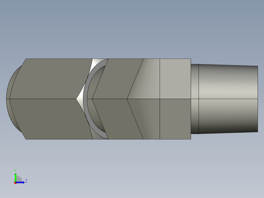 卡套式工业通用硬管接头3_vbu-s左视图