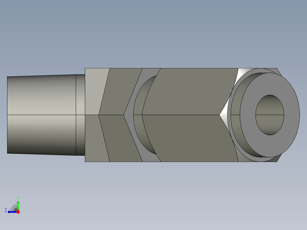卡套式工业通用硬管接头3_vbu-s右视图