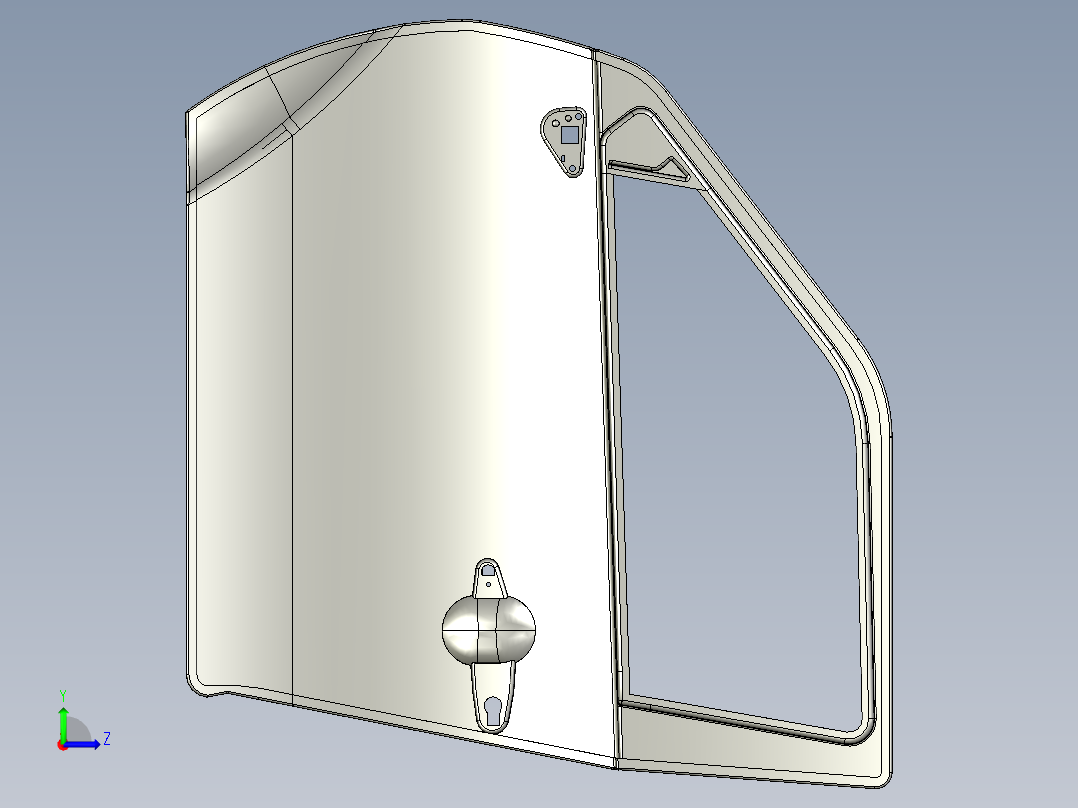 汽车前门板--stp catia左视图