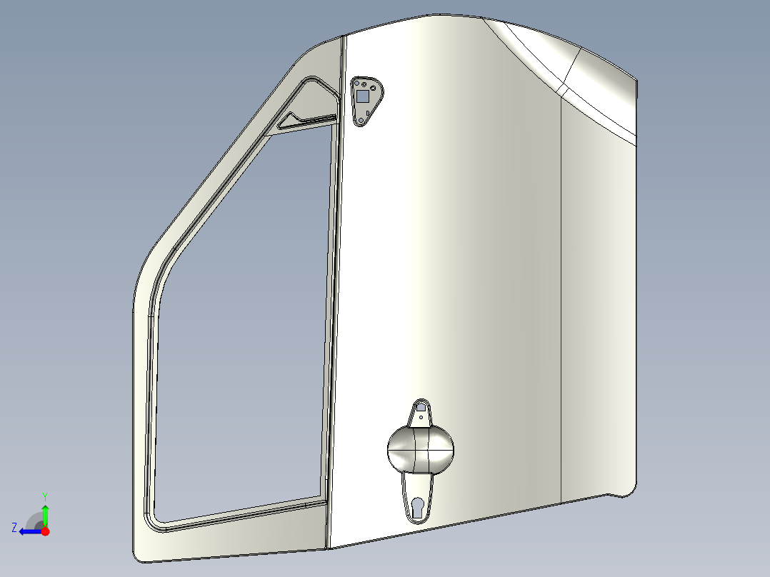 汽车前门板--stp catia右视图