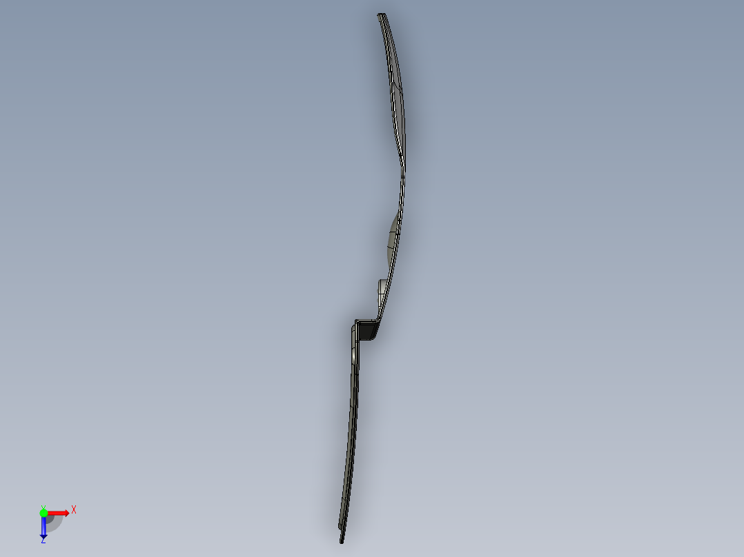 汽车前门板--stp catia俯视图