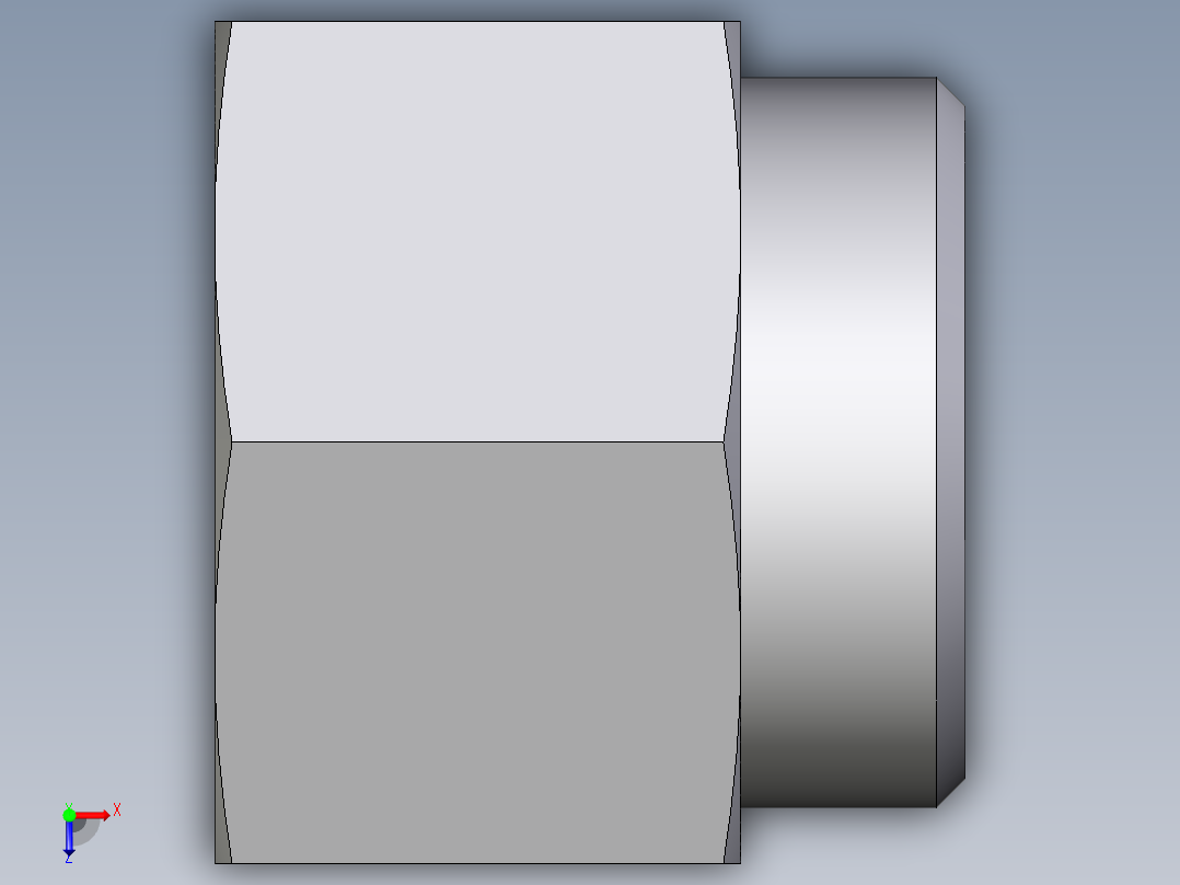 卡套式工业通用硬管接头EO_Swivel_connector_GAI42LRCFX俯视图