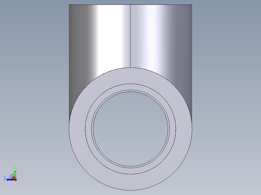 4TFV 90°TEE BSP螺纹母端右视图