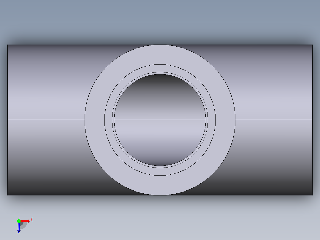 4TFV 90°TEE BSP螺纹母端俯视图