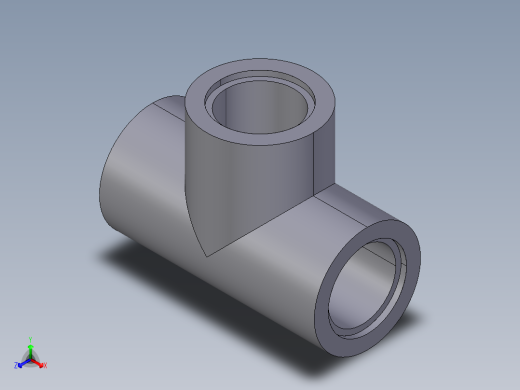 4TFV 90°TEE BSP螺纹母端正等轴测缩略图