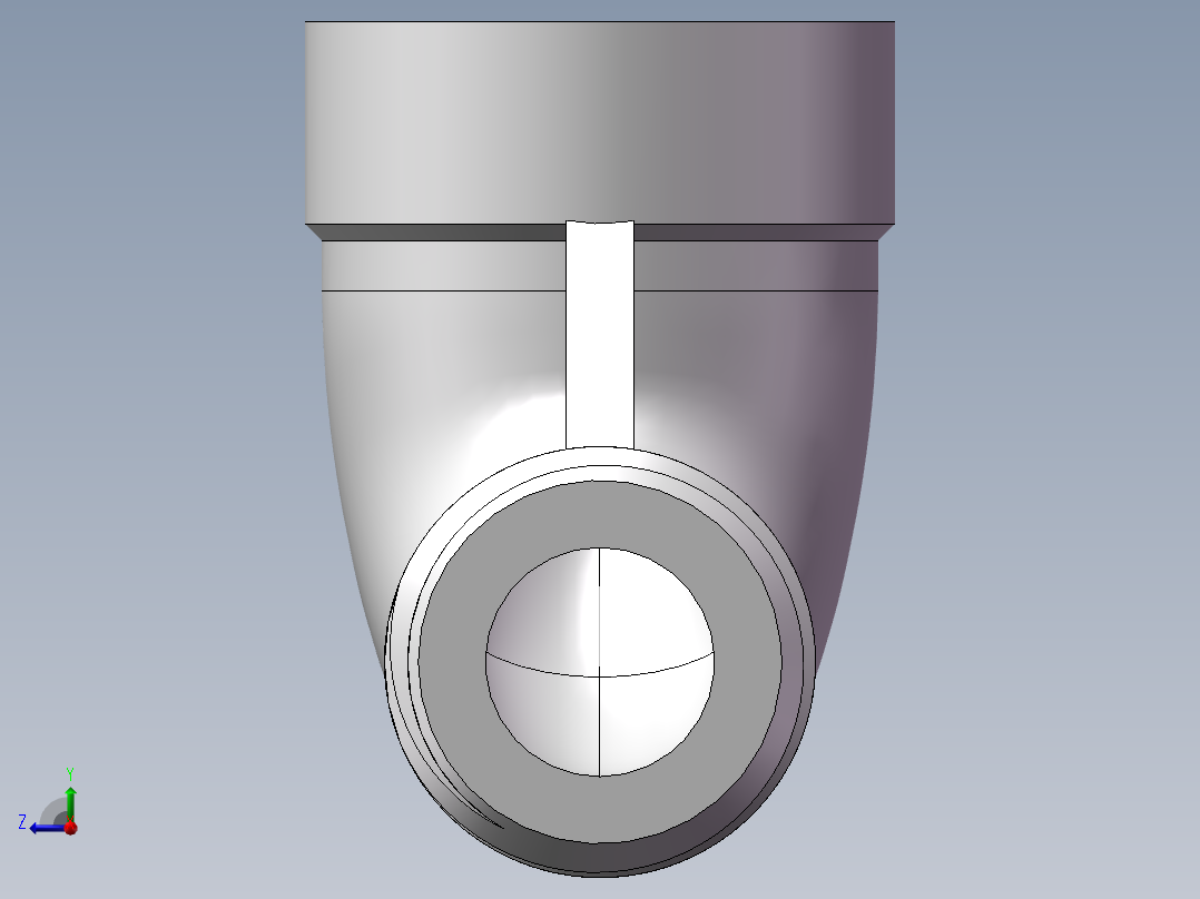 弯头-等径内外丝 DN8右视图
