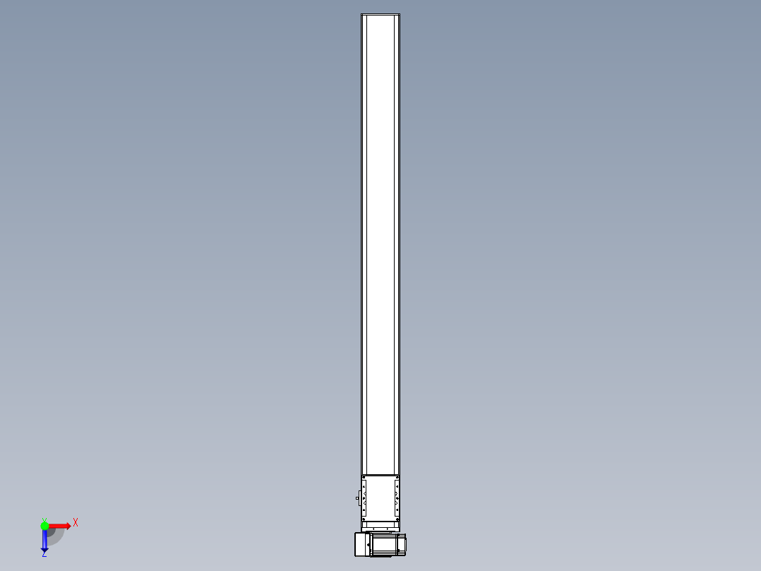 同步带全封闭直线模组TPA-HCB-105D-90-L1200-LU-C-P20-N3俯视图