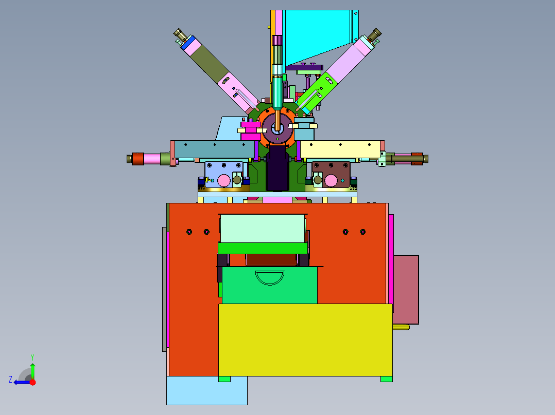 汽车配件销轴连续加工设备右视图