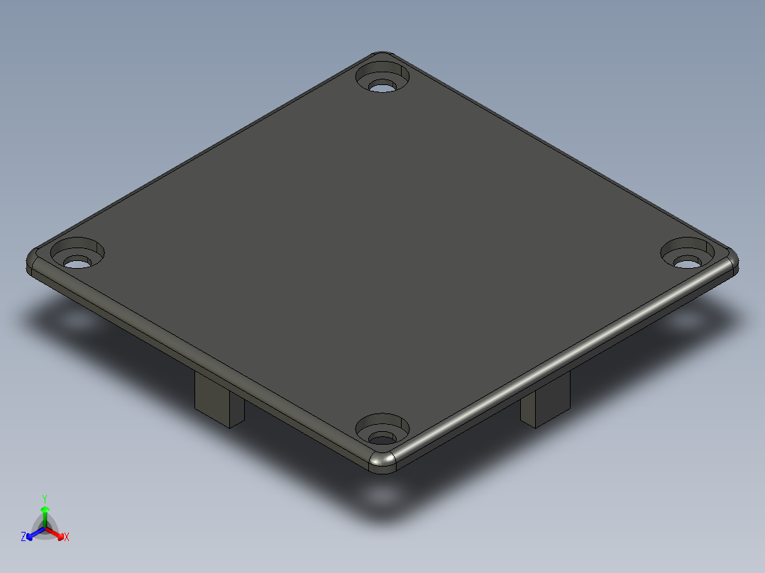 型材-KJN CABLE CONDUIT CAP 80X80 KJN511100正等轴测图