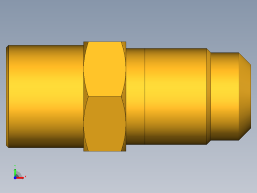 扩口式工业通用硬管接头Flare To Solder 43F-4-5前视缩略图