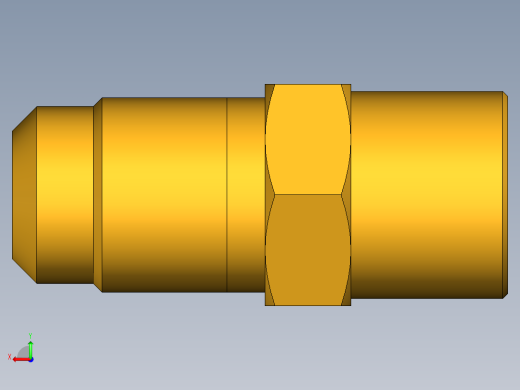 扩口式工业通用硬管接头Flare To Solder 43F-4-5后视缩略图