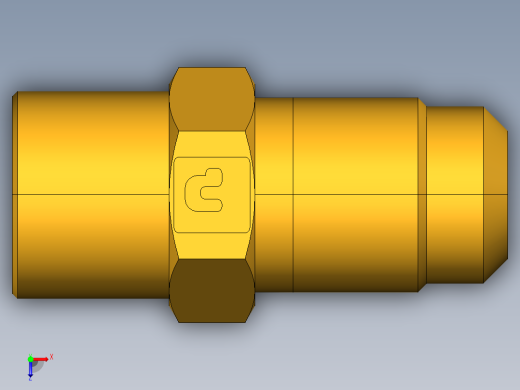 扩口式工业通用硬管接头Flare To Solder 43F-4-5俯视缩略图