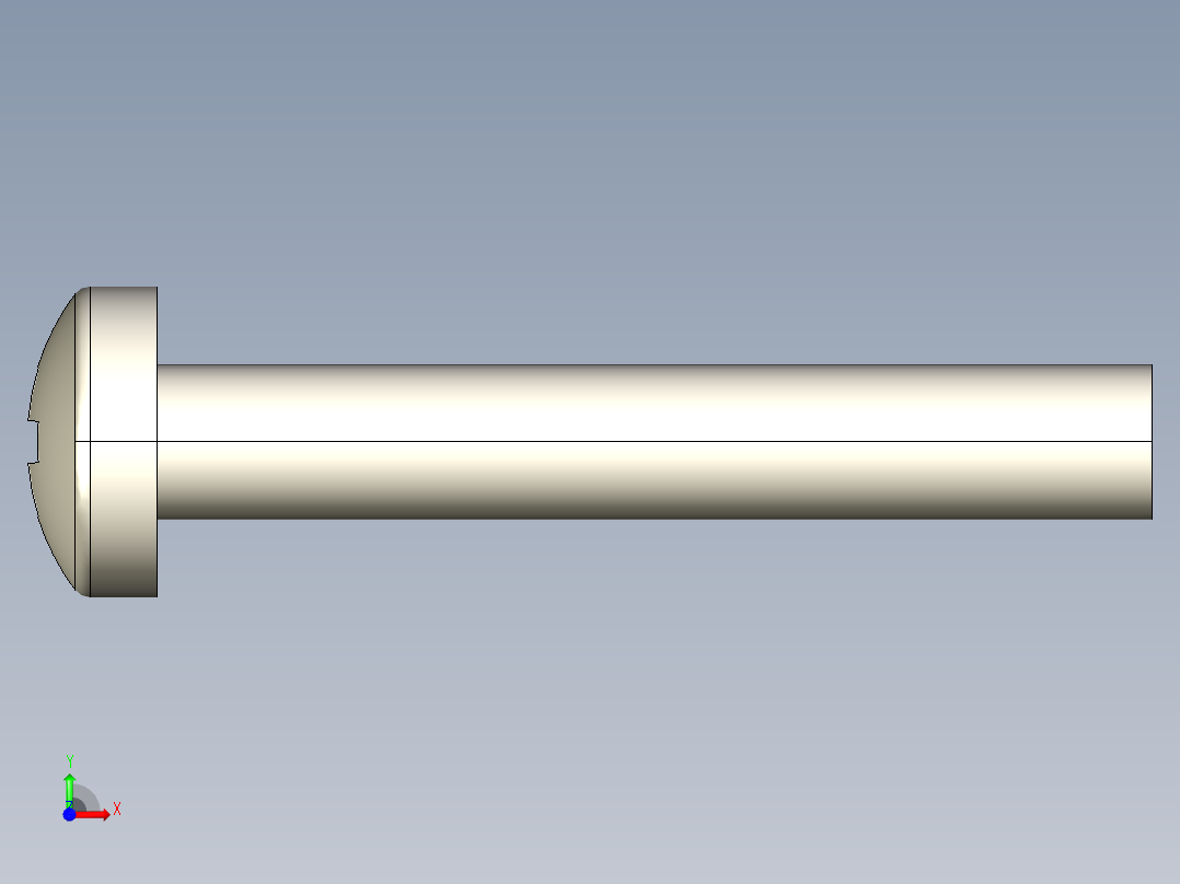 螺丝 M2.5 十字盘头-M2.5 x 16 Screw head.STEP前视图