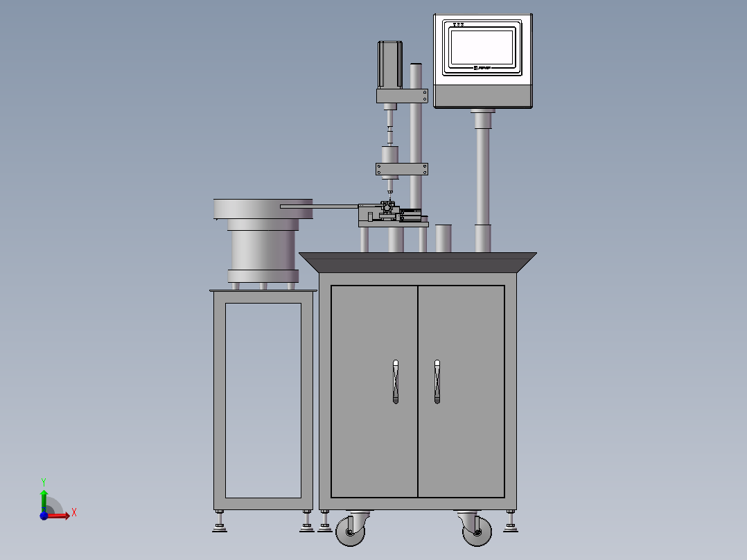 单轴伺服攻牙机前视图