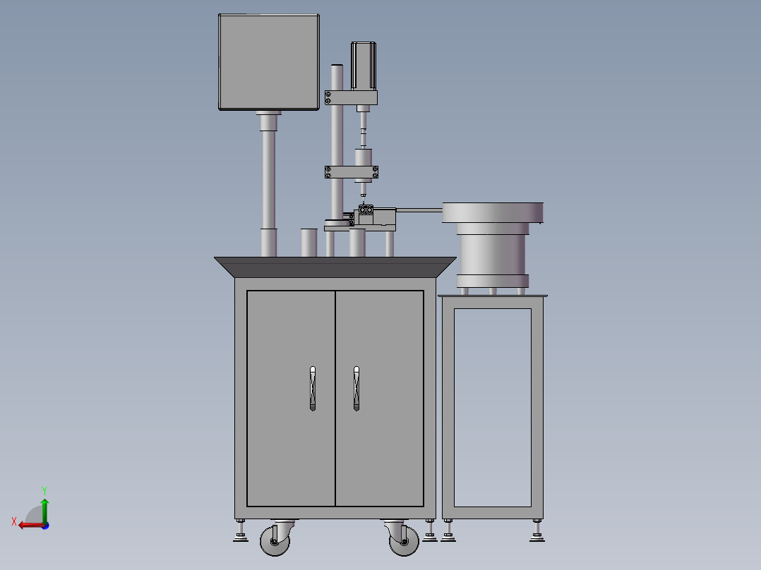 单轴伺服攻牙机后视图
