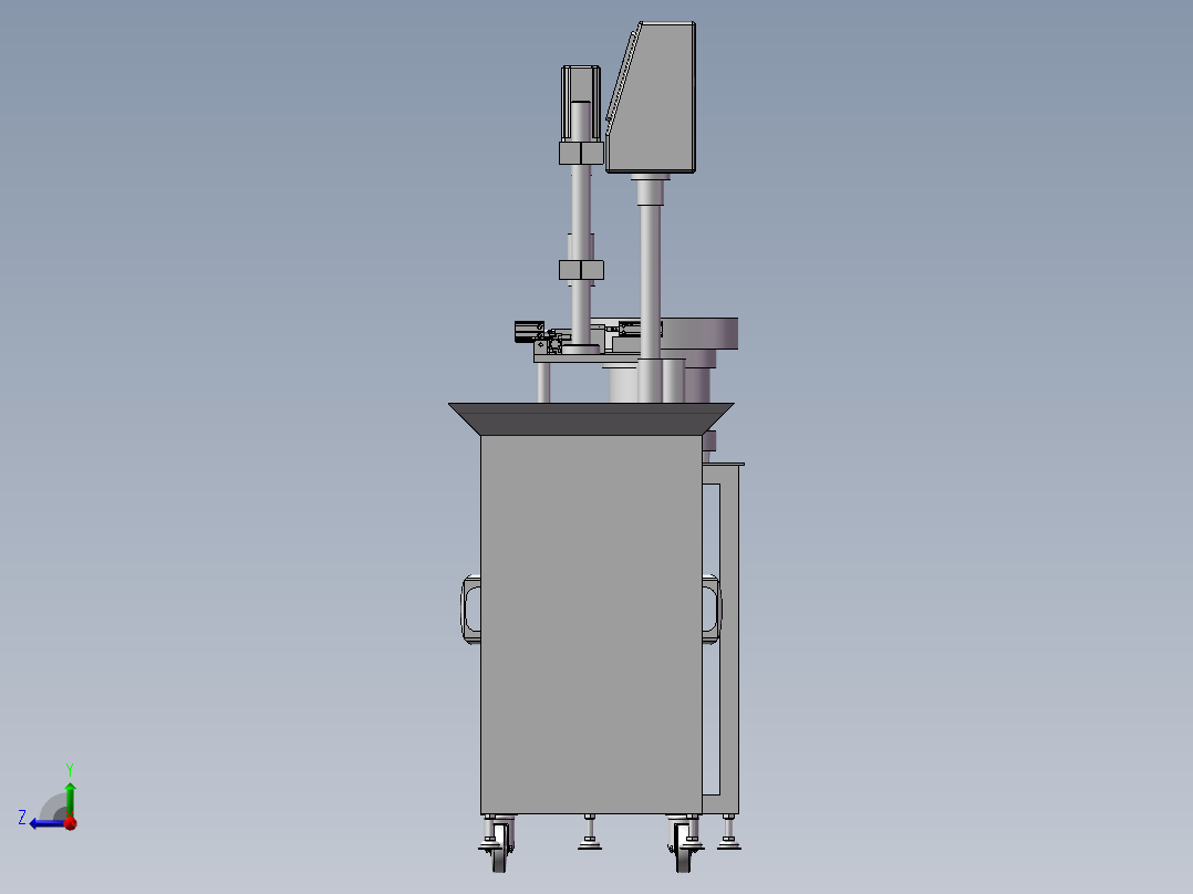 单轴伺服攻牙机右视图