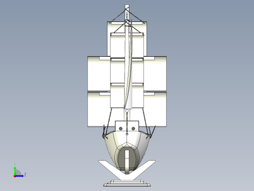 帆船摆件模型3D数模图纸 STEP格式左视缩略图