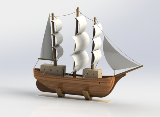 帆船摆件模型3D数模图纸 STEP格式缩略图