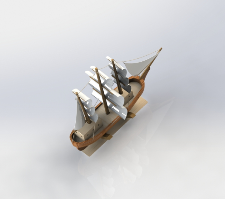 帆船摆件模型3D数模图纸 STEP格式