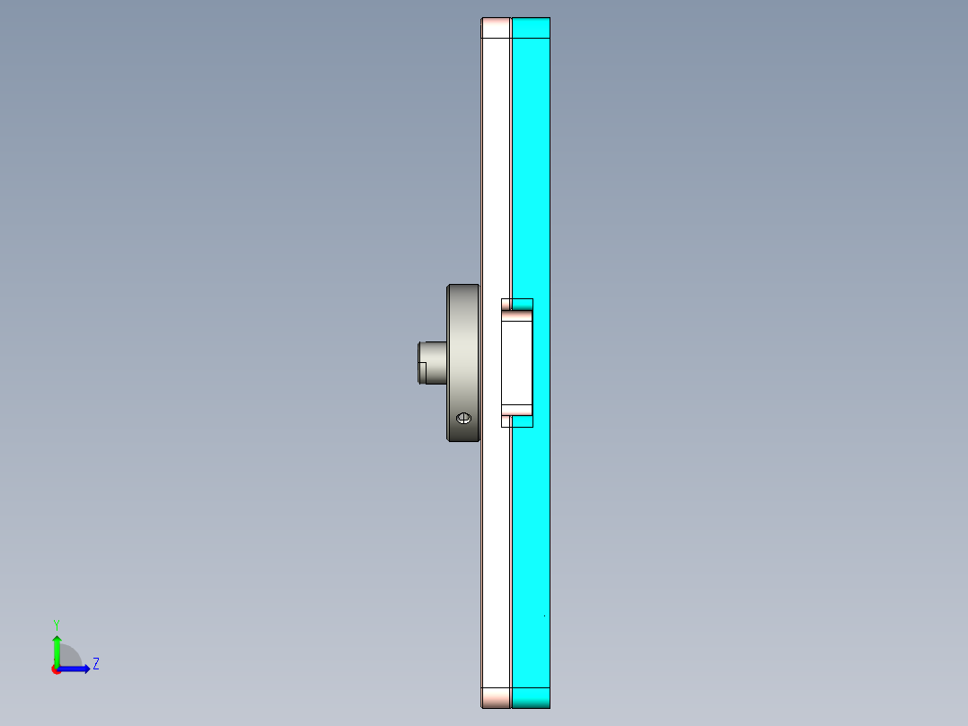 REACHER-笔记本CNC工装夹具三维模型CNC2-DAMO左视图