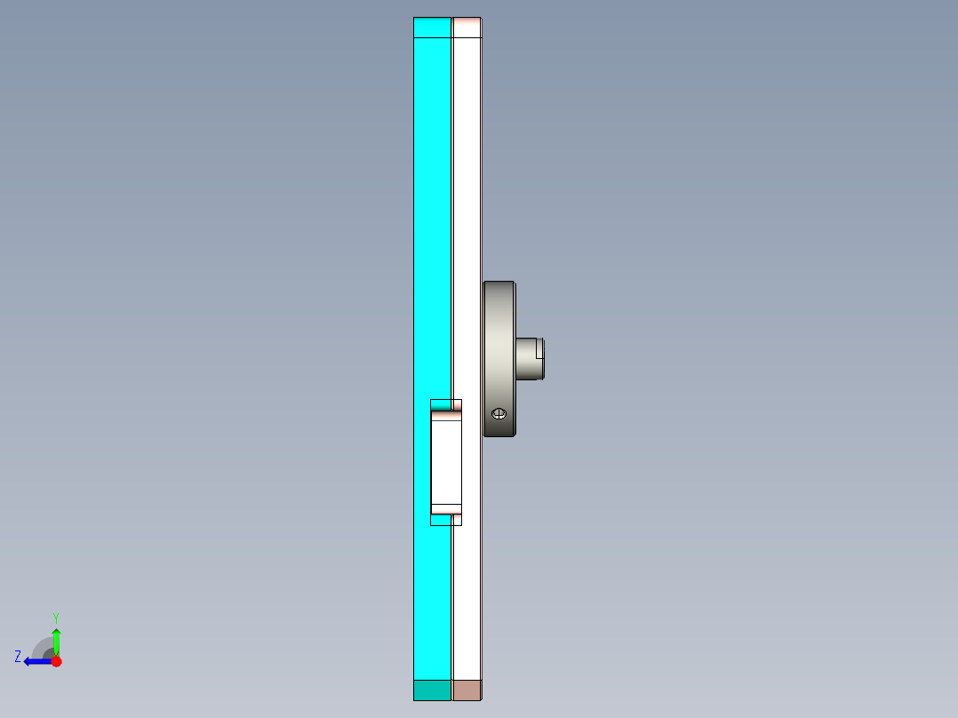 REACHER-笔记本CNC工装夹具三维模型CNC2-DAMO右视图