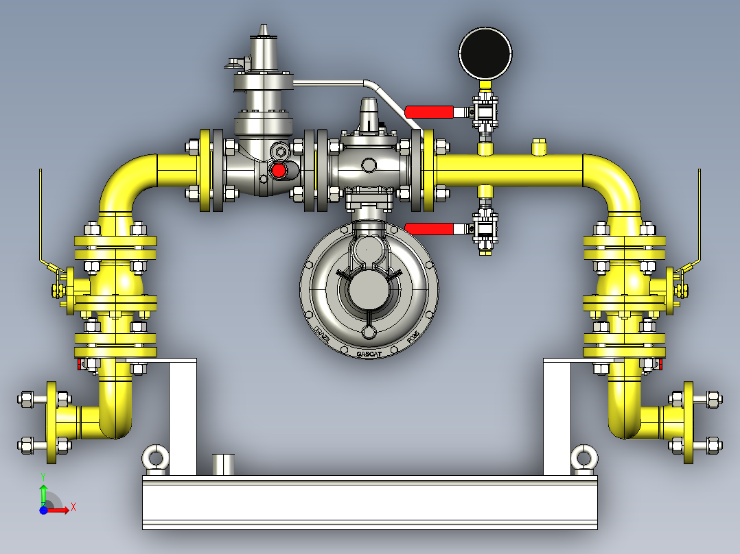 天然气减压站step前视图