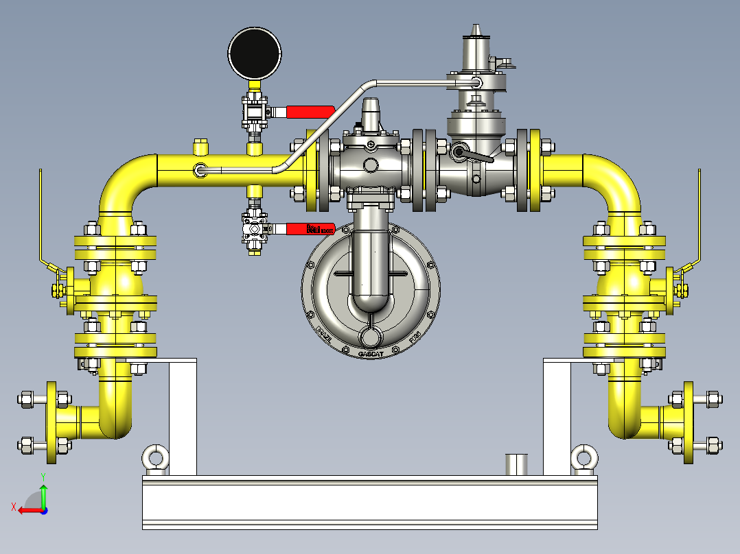 天然气减压站step后视图