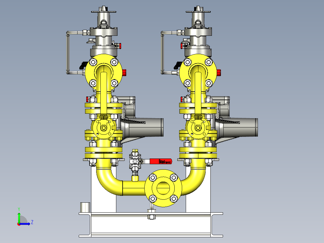 天然气减压站step左视图