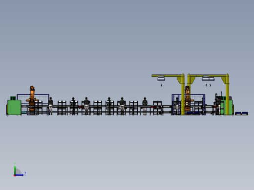 三相异步电动机装配产线sw20可编辑左视缩略图