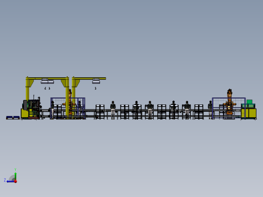 三相异步电动机装配产线sw20可编辑右视缩略图