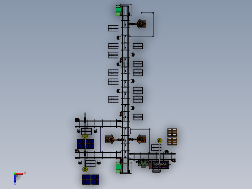 三相异步电动机装配产线sw20可编辑俯视缩略图
