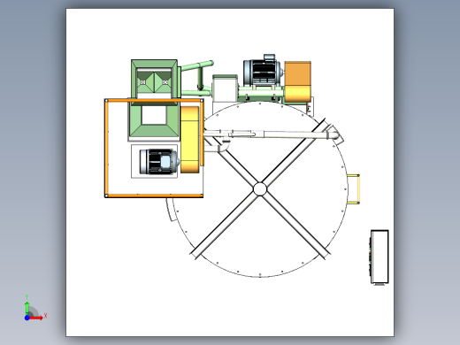 抛丸机三维模型前视缩略图