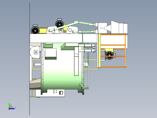 抛丸机三维模型左视缩略图