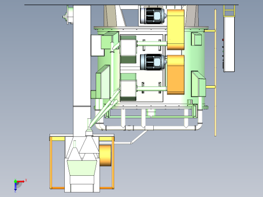 抛丸机三维模型俯视缩略图
