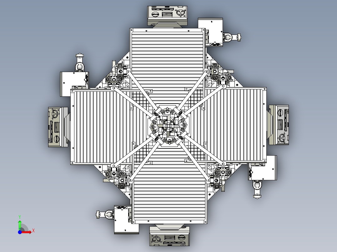 太阳能发电移位夹具前视图