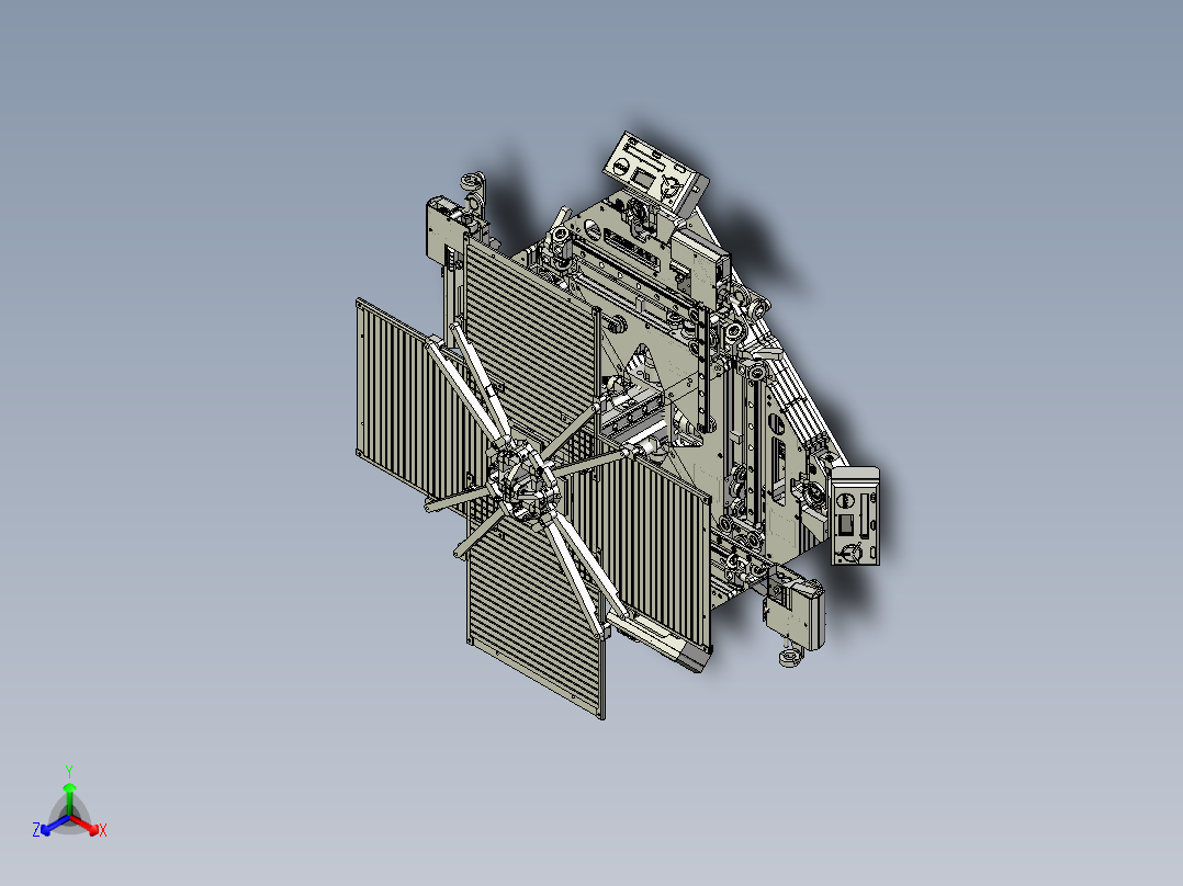太阳能发电移位夹具正等轴测图