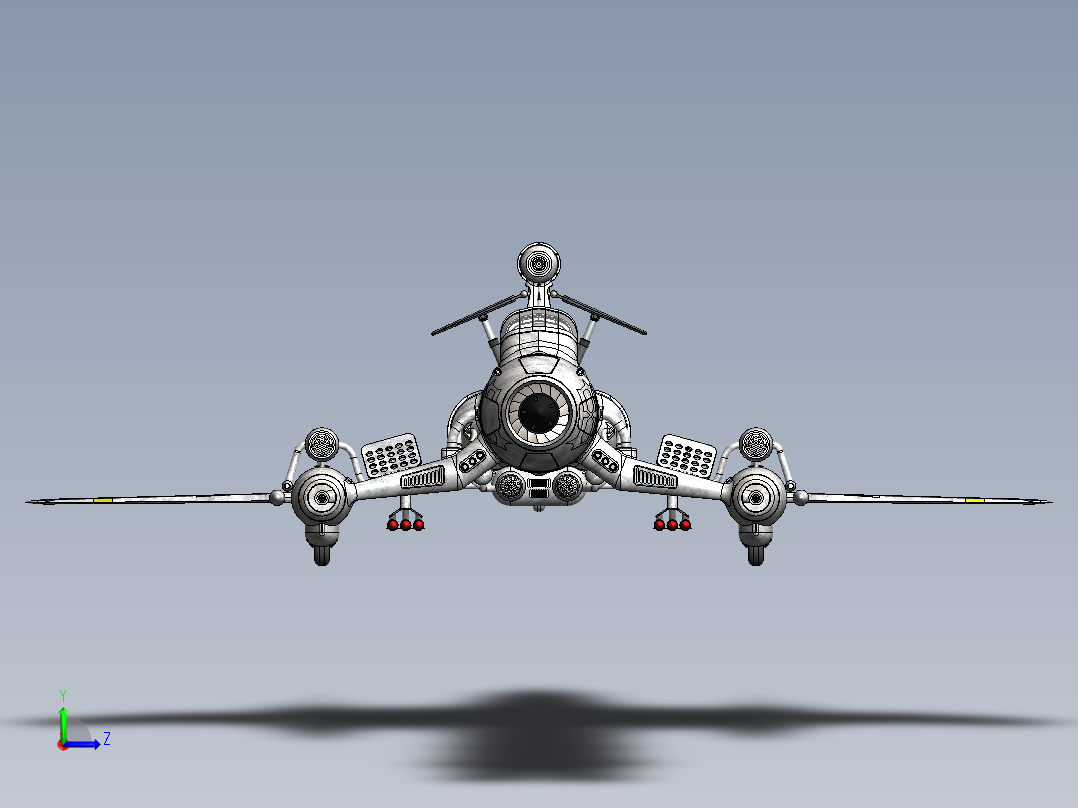 宇宙飞船(59)左视图