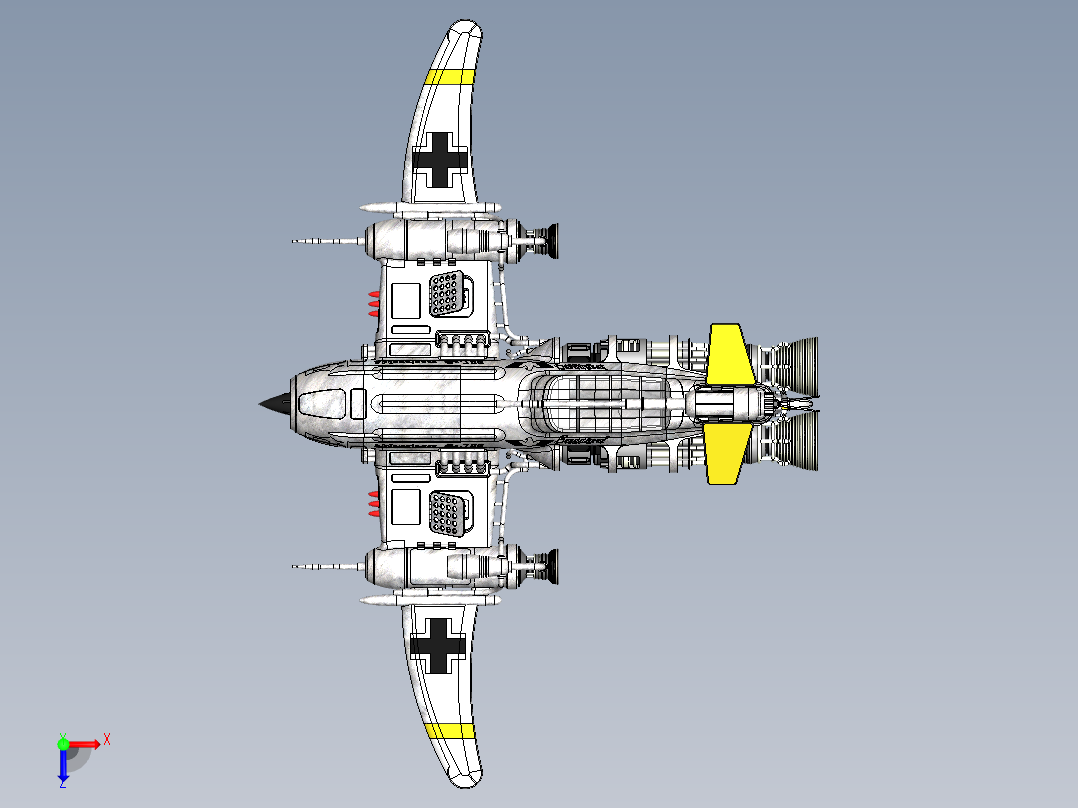 宇宙飞船(59)俯视图