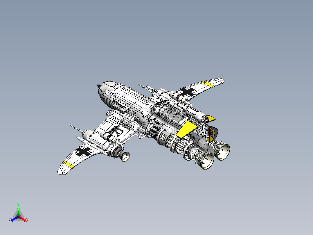 宇宙飞船(59)正等轴测图