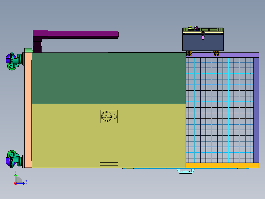 车桥桥壳总成螺纹加工装置左视图