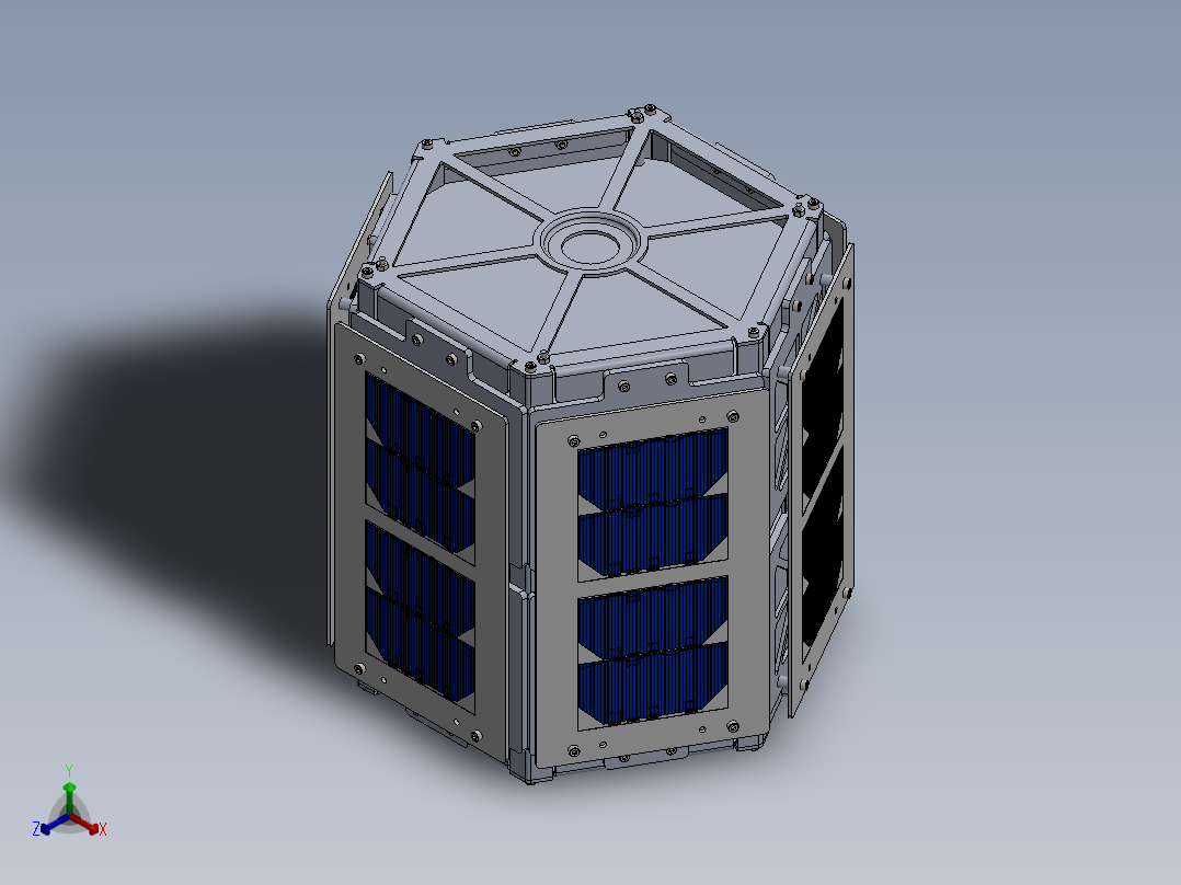 卫星、空间站(16)正等轴测图