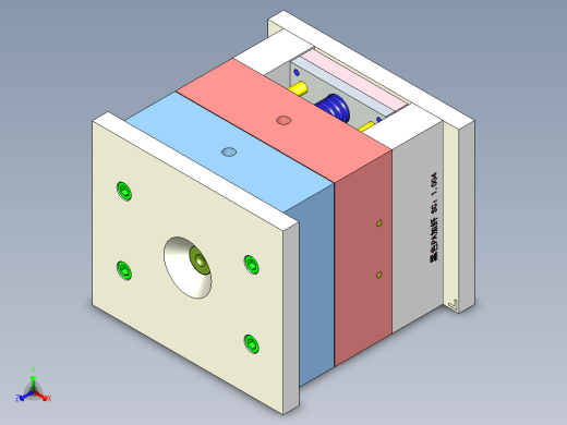 管套（内置式推板）正等轴测缩略图