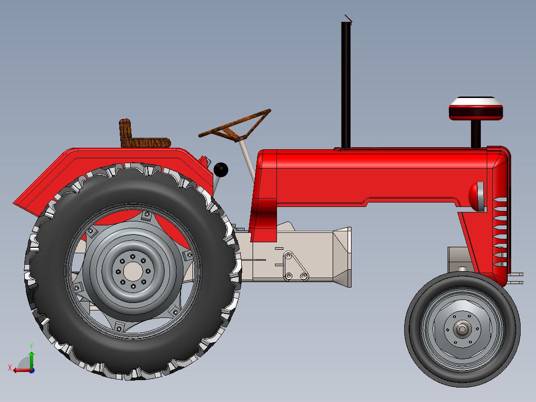 拖拉机、四轮车(3)后视图