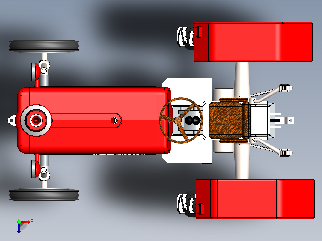 拖拉机、四轮车(3)俯视图